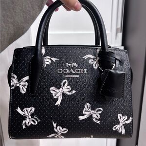 Coach Andrea Carryall Bag with Bow Print
